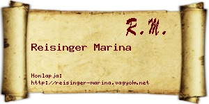 Reisinger Marina névjegykártya